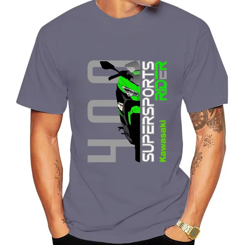 Motorcycle Graphic Cotton T-Shirt – Unisex Street Style