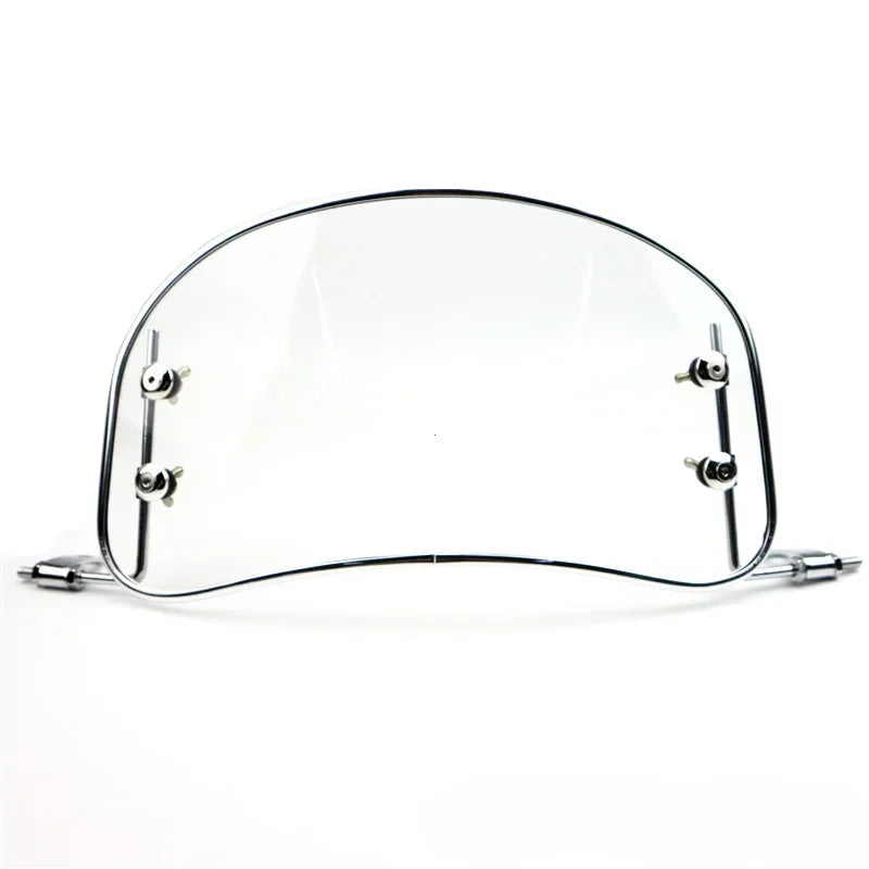 Universal Retro Motorcycle Windshield – ABS Wind Deflector for Scooter & E-Bike