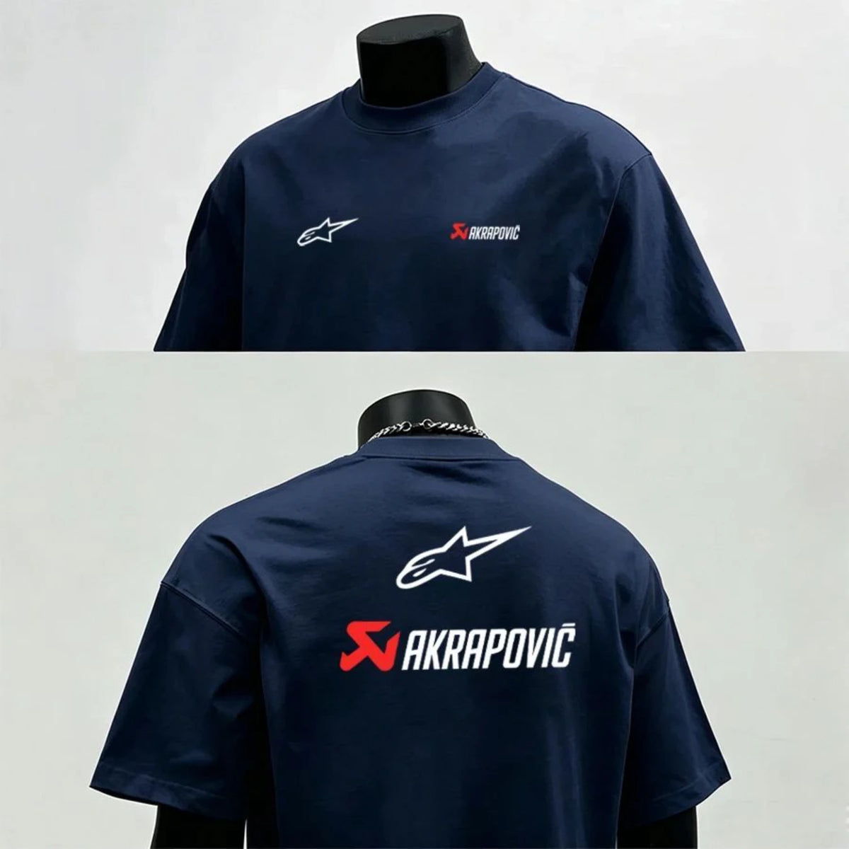 Men’s Motorcycle Print T-Shirt – Cotton Blend Casual Riding Tee