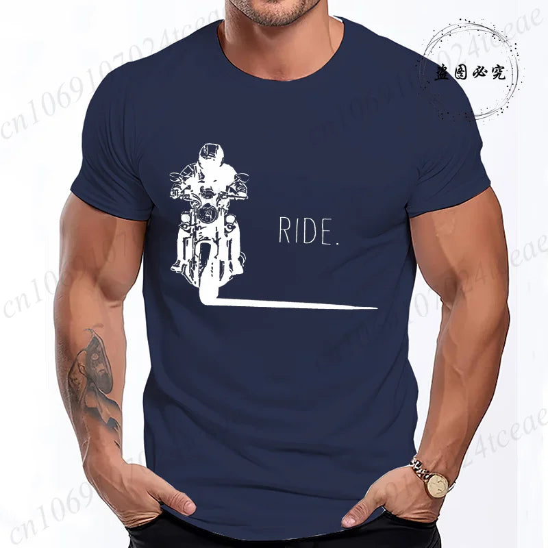 Men's Motorcycle Graphic T-Shirt | Minimalist RIDE. Biker Tee