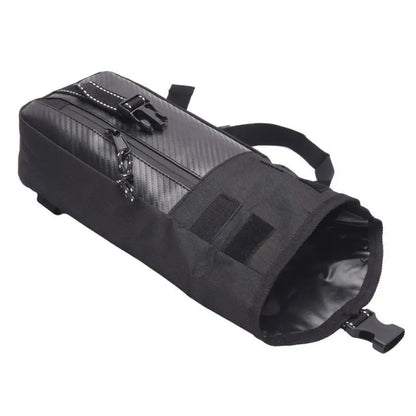 Motorcycle Waterproof Leg Bag – Carbon Fiber PU Leather Waist & Shoulder Carry