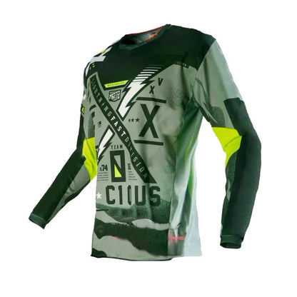 Maglia da motocross traspirante ad asciugatura rapida, maniche lunghe, unisex, da fuoristrada MX e ciclismo da gara