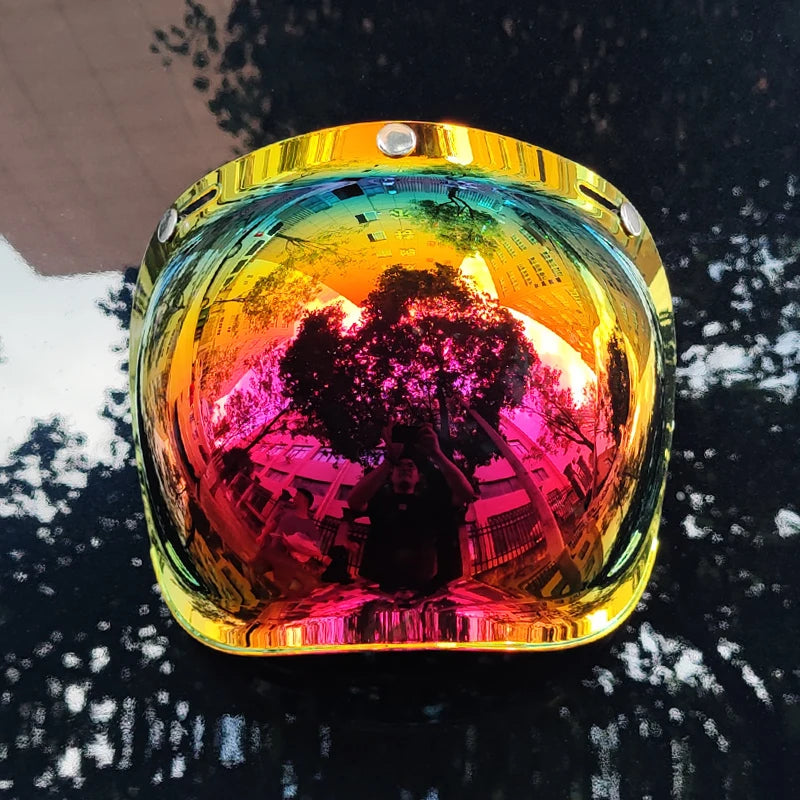 Visera de burbuja para casco retro de motocicleta – 12 colores
