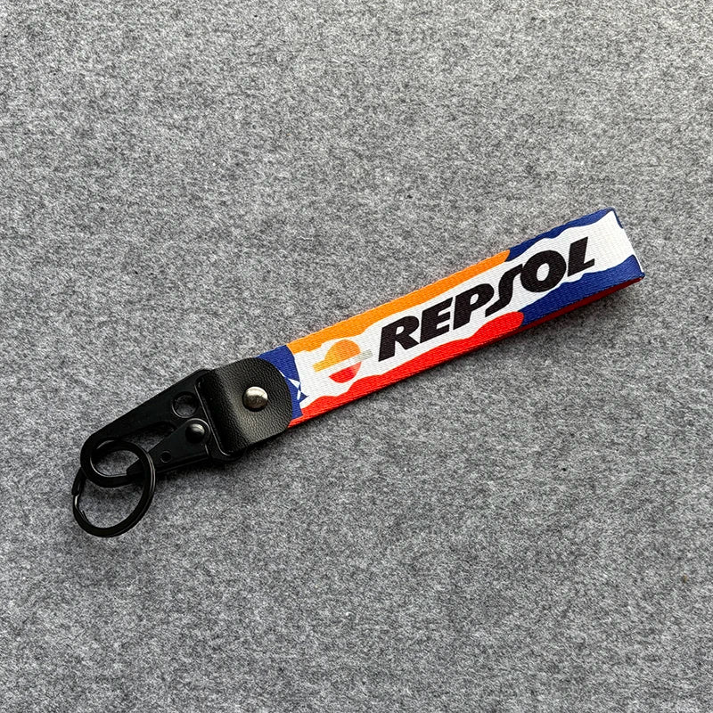 Motorcycle Nylon Keychain Wristband