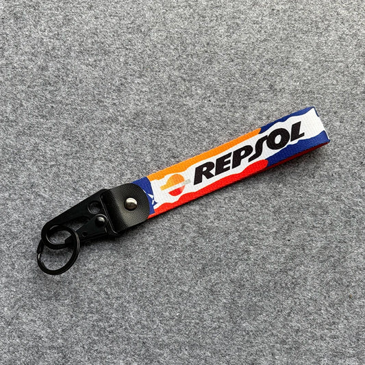 Motorcycle Nylon Keychain Wristband
