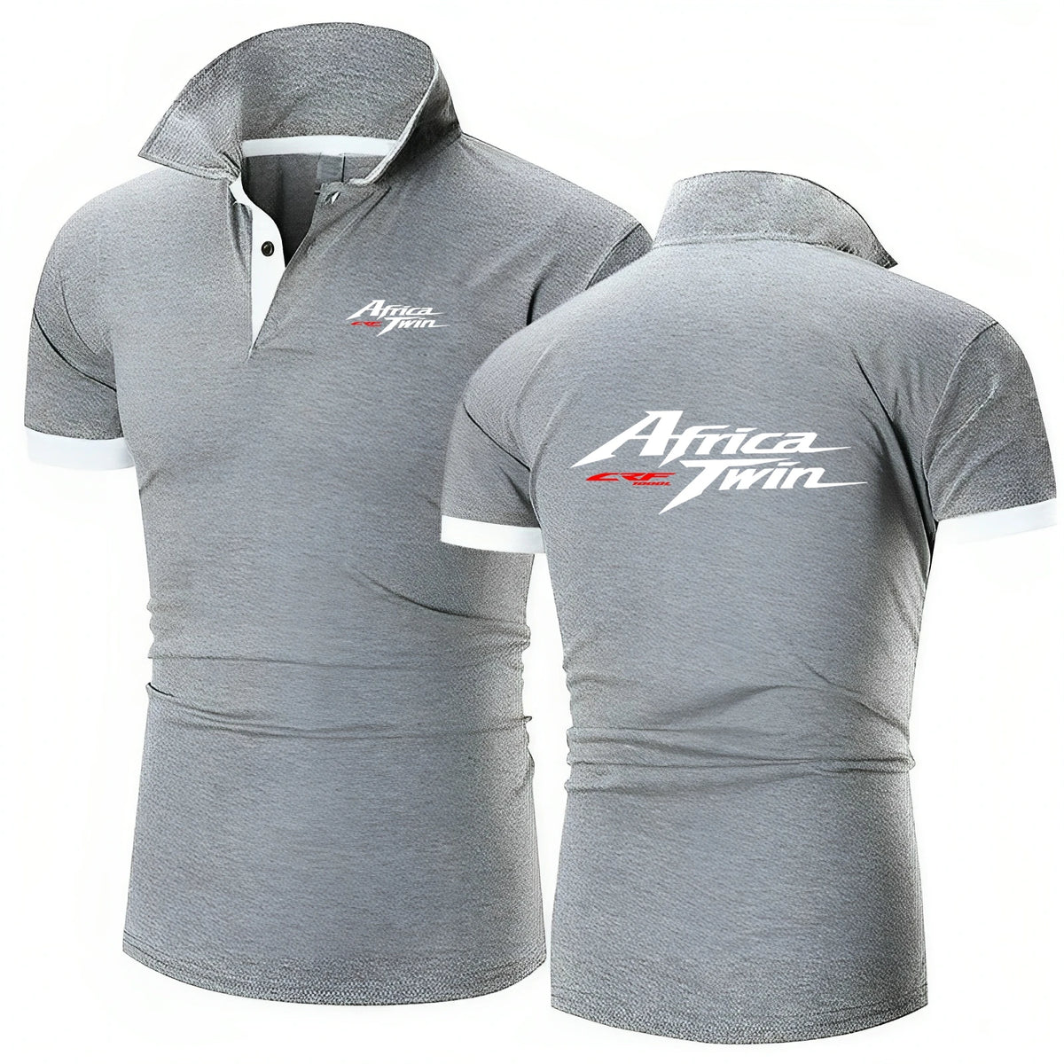 Men's Motorcycle Graphic Short Sleeve Polo Shirt