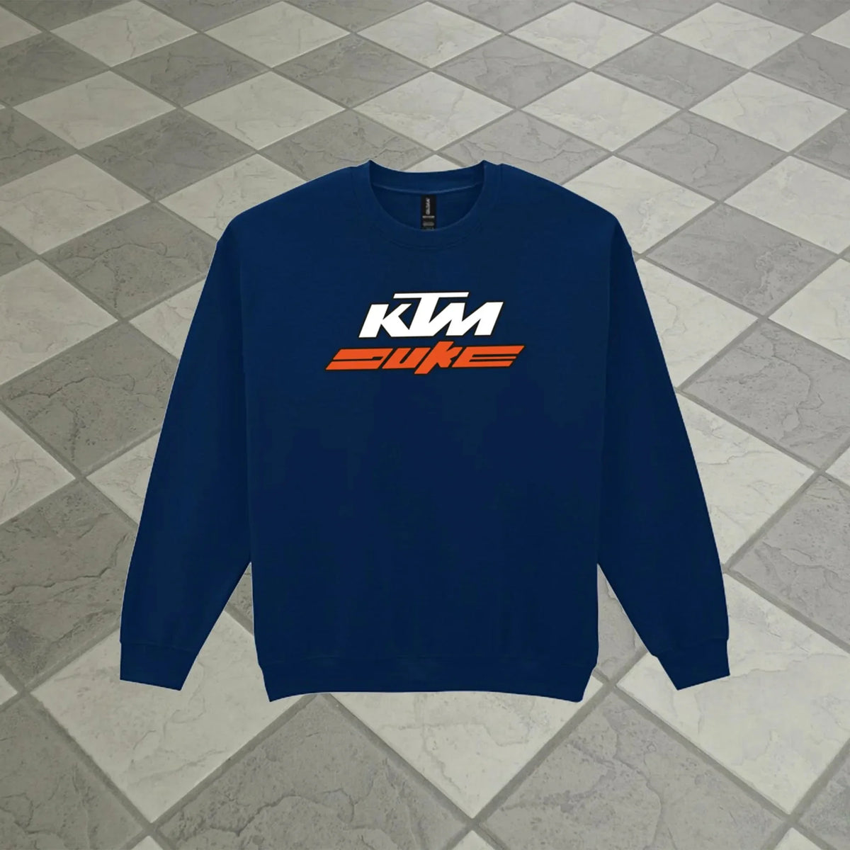 Motorcycle Graphic Sweatshirt – Fleece Crew Neck, Sizes S–XXXL
