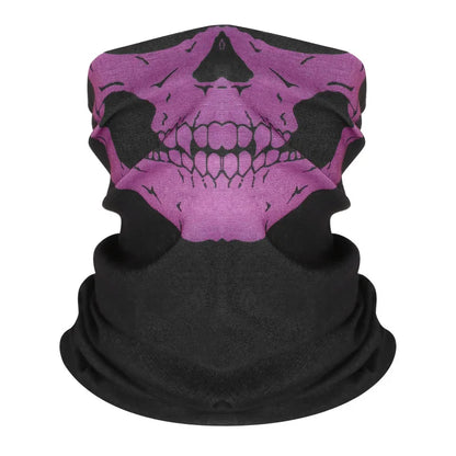 Skull Face Bandana Neck Gaiter – Breathable Outdoor Headwear for Cycling & Moto