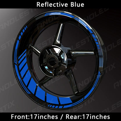 Reflective Motorcycle Wheel Rim Stickers – 17 Inch Hub Decals