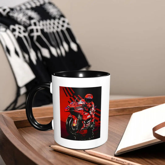 Motorcycle Racing Coffee Mug – Ceramic Cup Gift for Riders
