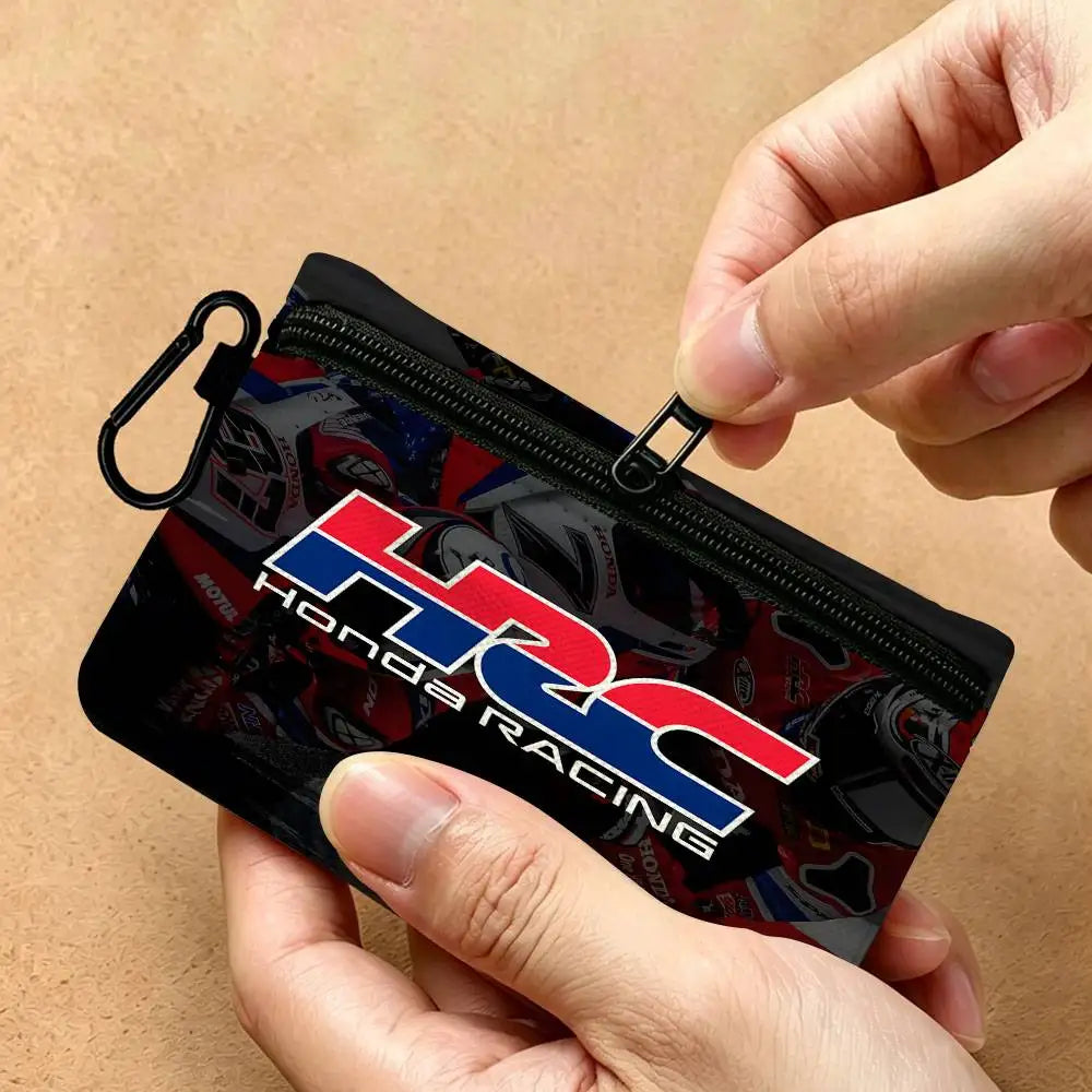 Mini Oxford Zipper Coin Purse with Carabiner – Water-Resistant Pouch