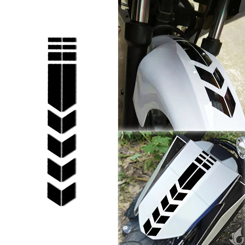 Reflektierender Pfeilstreifen-PVC-Aufkleber – wasserdicht und ölbeständig, universelles Motorrad-Kotflügelband