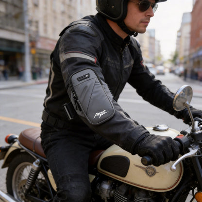 Motorcycle Phone Arm Bag – Waterproof & Breathable | Grey & Black