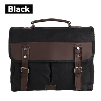 Vintage Motorcycle Side Bag – Waterproof Retro Canvas Leather Saddlebag