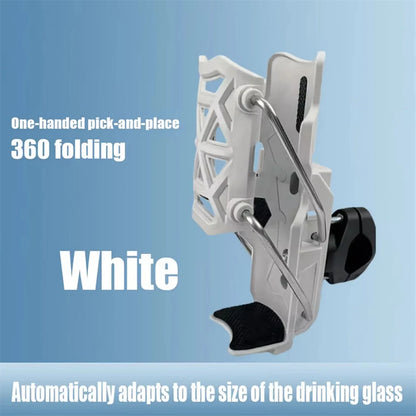 Porte-gobelet pour guidon réglable à 360° – Support universel pour bouteille d’eau (32–77 mm)
