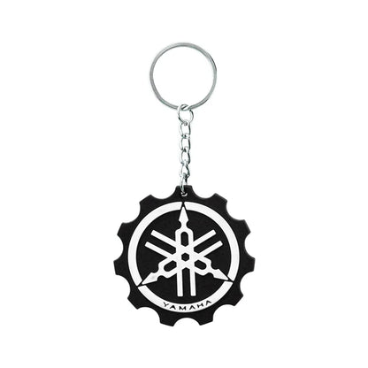 Motorcycle Tuning Fork Gear Keychain – PVC Moto Keyring