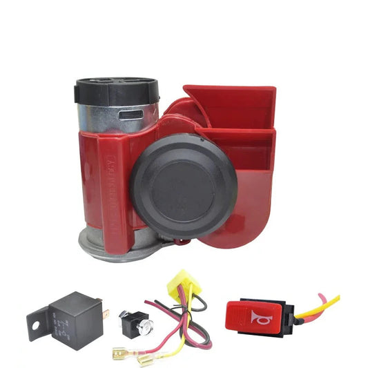 130dB Dual Tone Snail Air Horn Kit – 12V Waterproof Universal