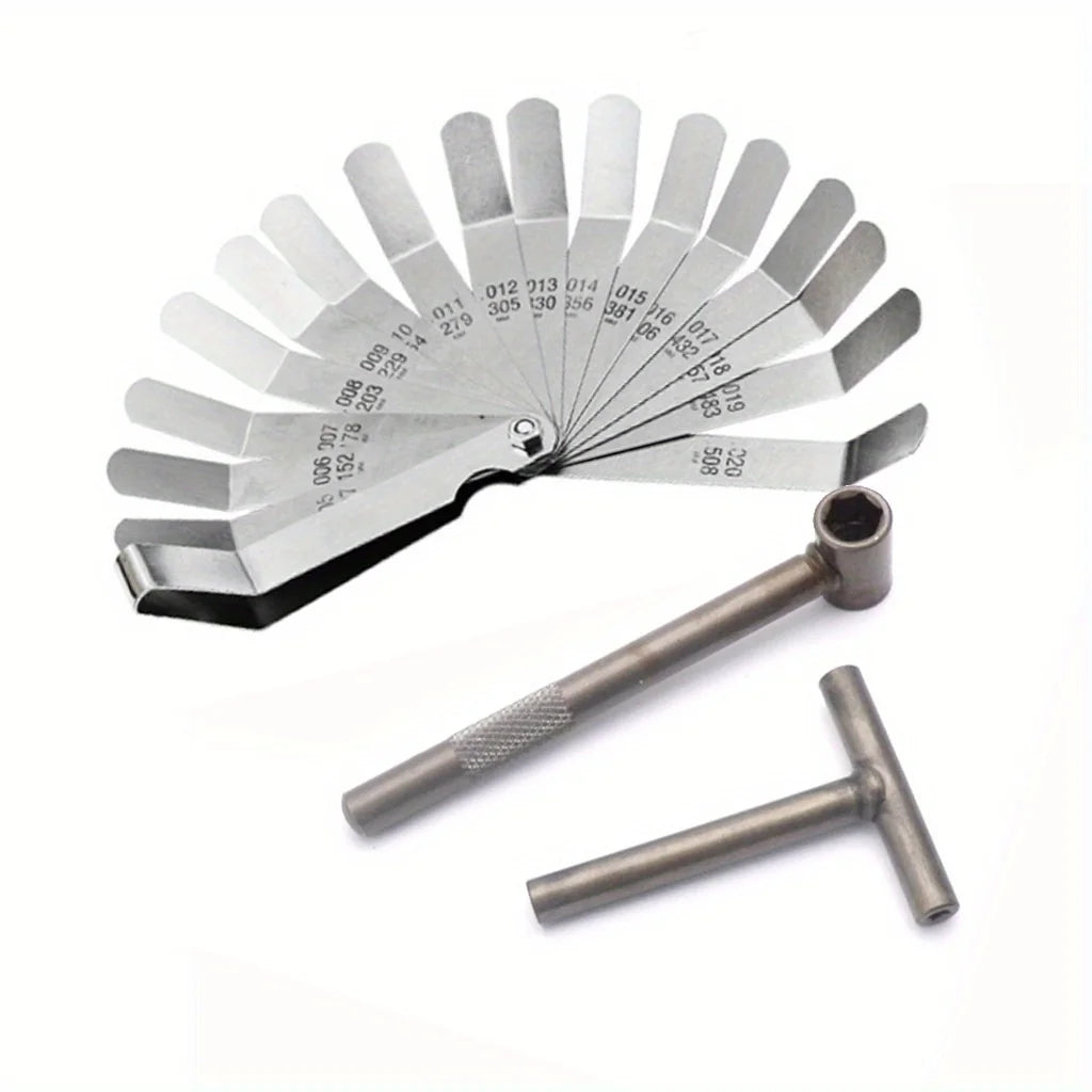 Motorcycle Valve Adjustment Tool Set with Feeler Gauge