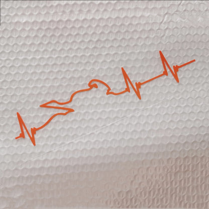 Motorcycle Heartbeat Line Sticker — Waterproof PVC, 16 Colors, Reflective Options