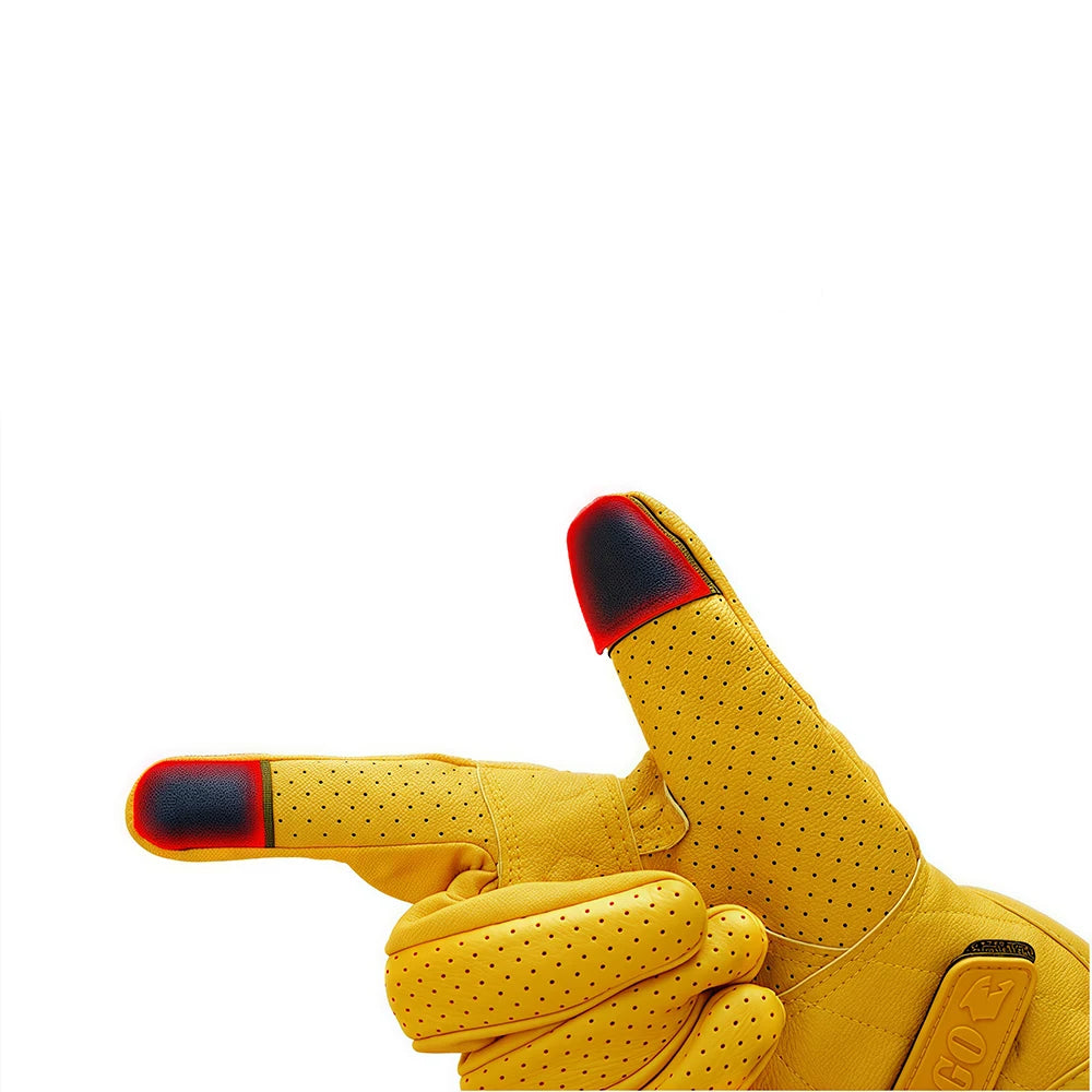 Perforated PU Leather Motorcycle Racing Gloves – Summer Breathable Riding Gloves