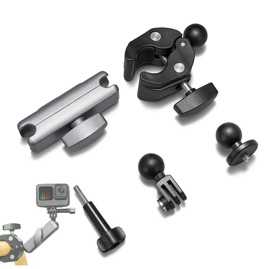 360° Aluminum Handlebar Mount – Universal Action Camera Clamp