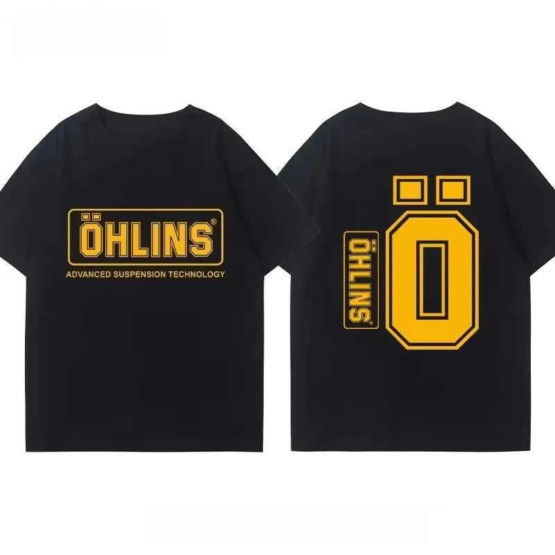Motorcycle Suspension Graphic T-Shirt | Cotton Oversized Moto Tee