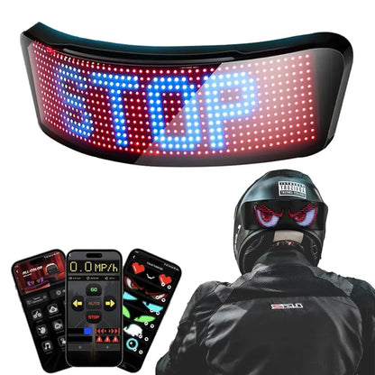 LED Motorcycle Helmet Tail Light – Warning Display & Safety Visibility