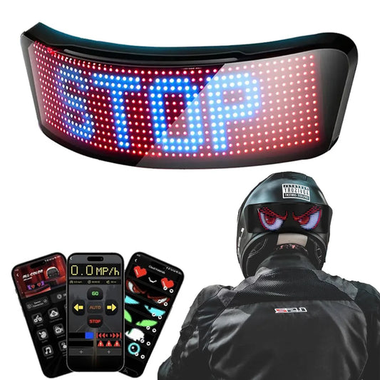 LED Motorcycle Helmet Tail Light – Warning Display & Safety Visibility