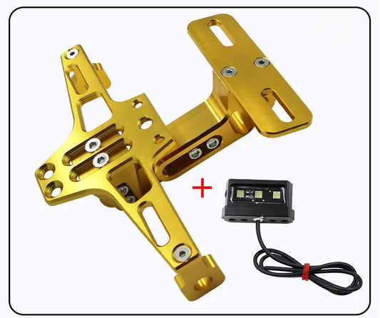 CNC Motorcycle Tail Tidy License Plate Holder with LED Light