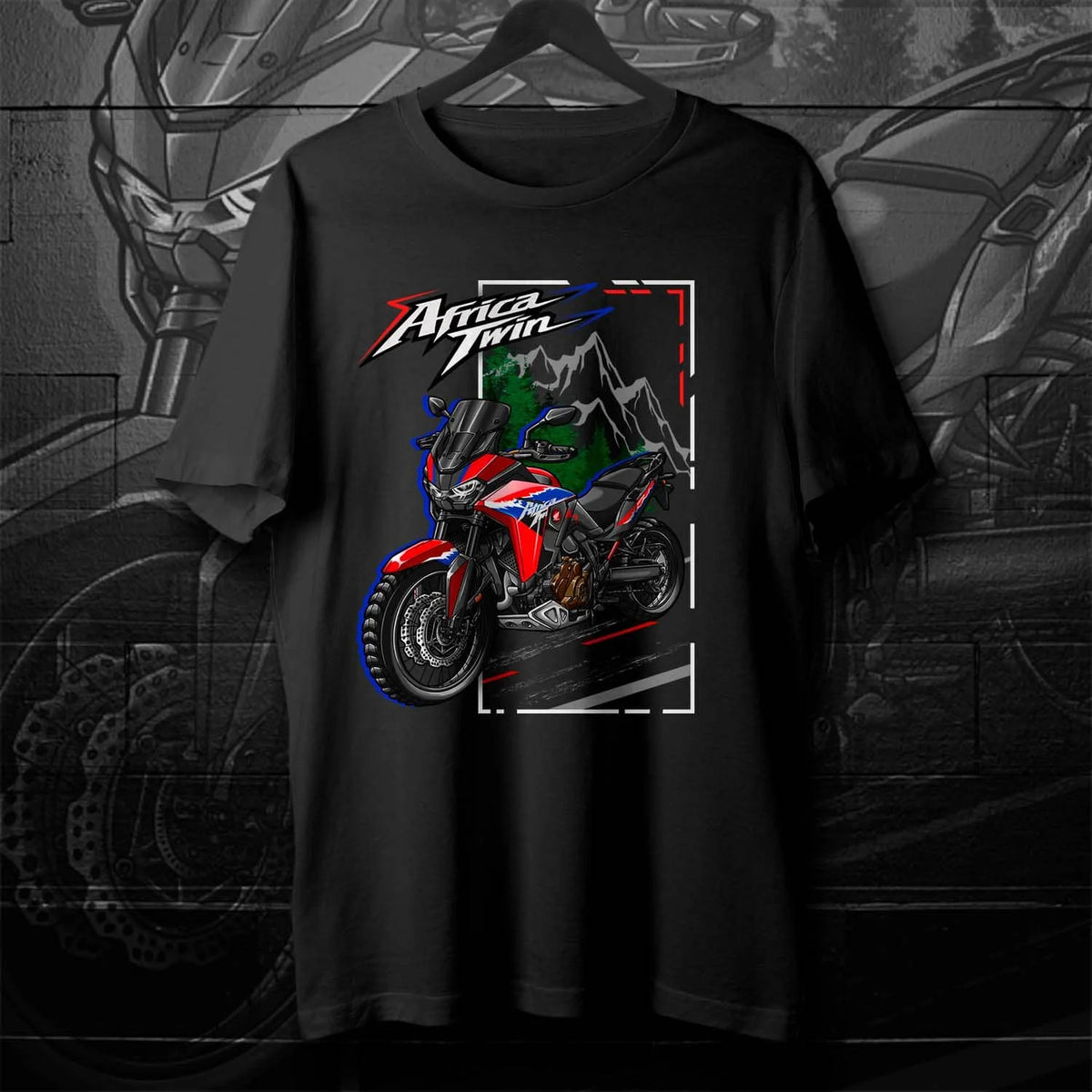 Men's Motorcycle Graphic Cotton Crew Neck T-Shirt
