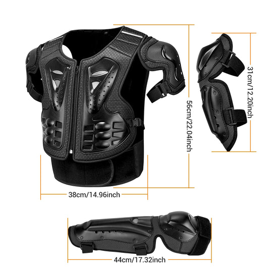 Motorcycle Armor Chest & Back Protection Vest – Motocross Full Body Guard