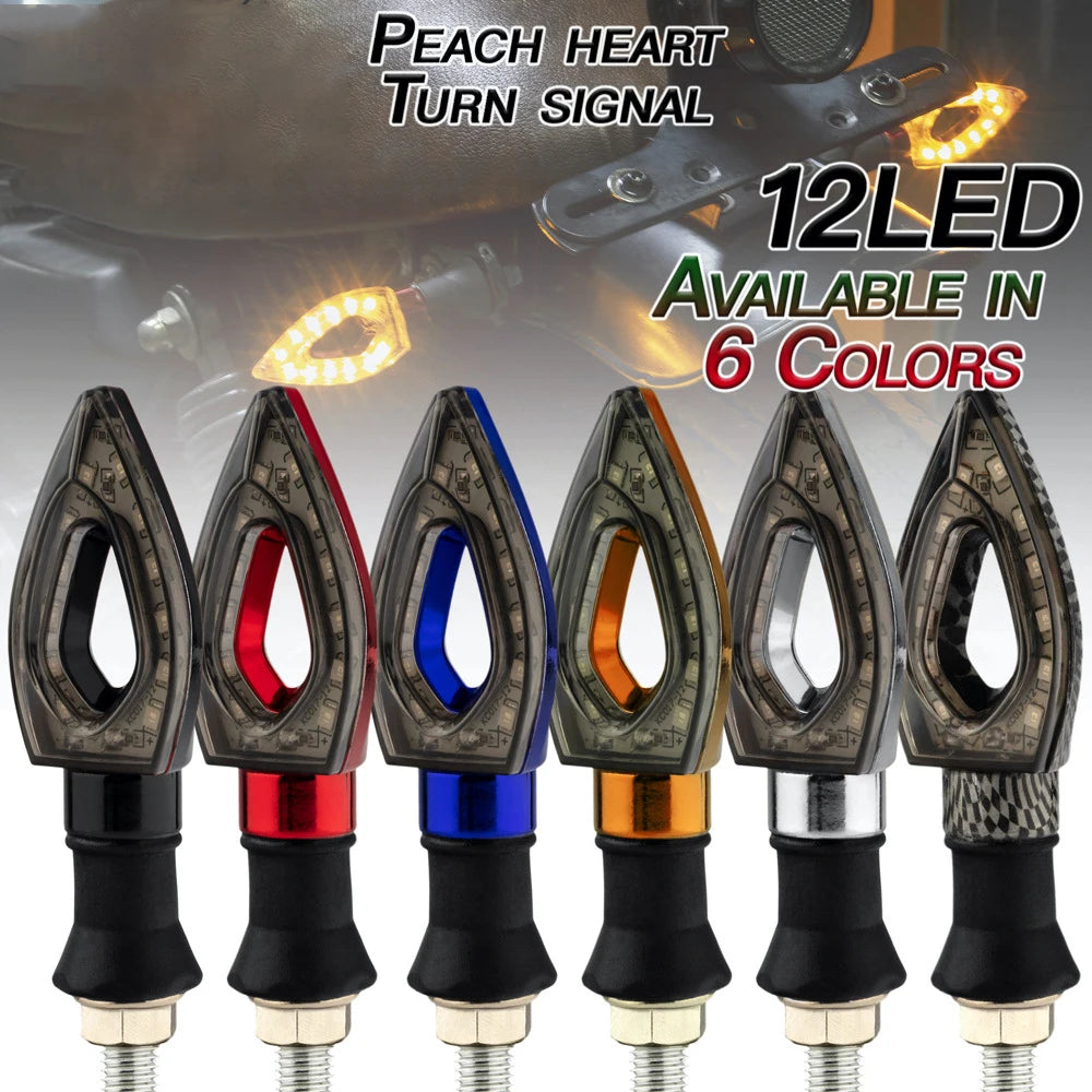汎用12V LEDブレードウインカー – アンバーSMDインジケーター、10mmステム、2個セット