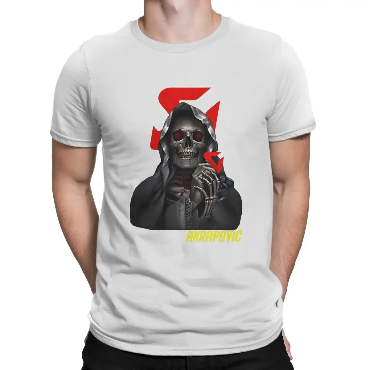Men's Dark Reaper Skull Graphic T-Shirt – Pure Cotton Moto Enthusiast Tee