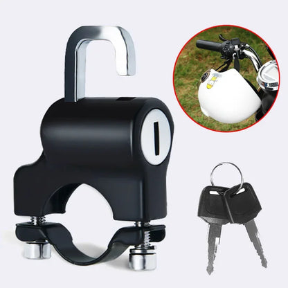 Motorcycle Helmet Lock – Anti-Theft Handlebar Mount for 20–26mm Pipes