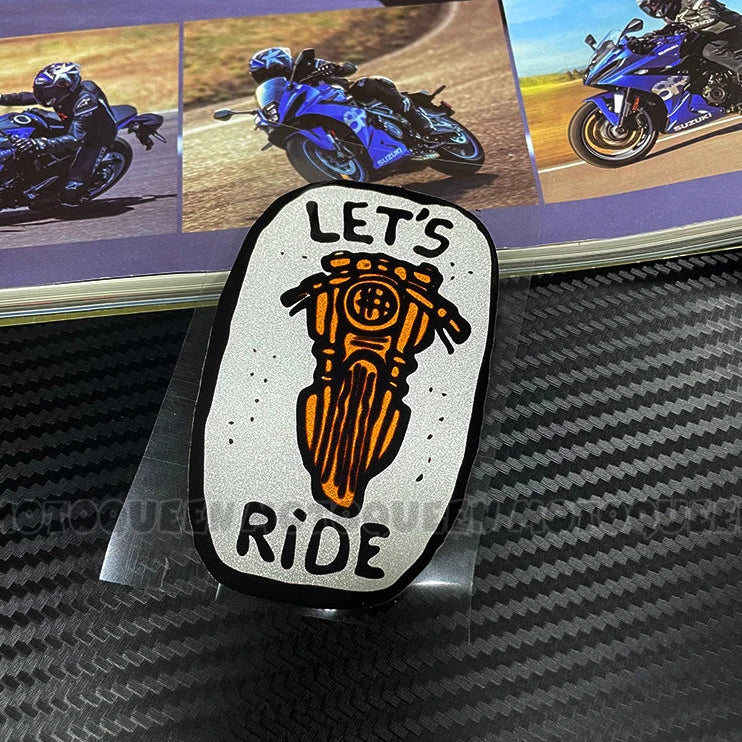 Cafe Racer Vintage Motorcycle Skull Sticker – Reflective PVC Decal for Helmet, Fuel Tank & Fender