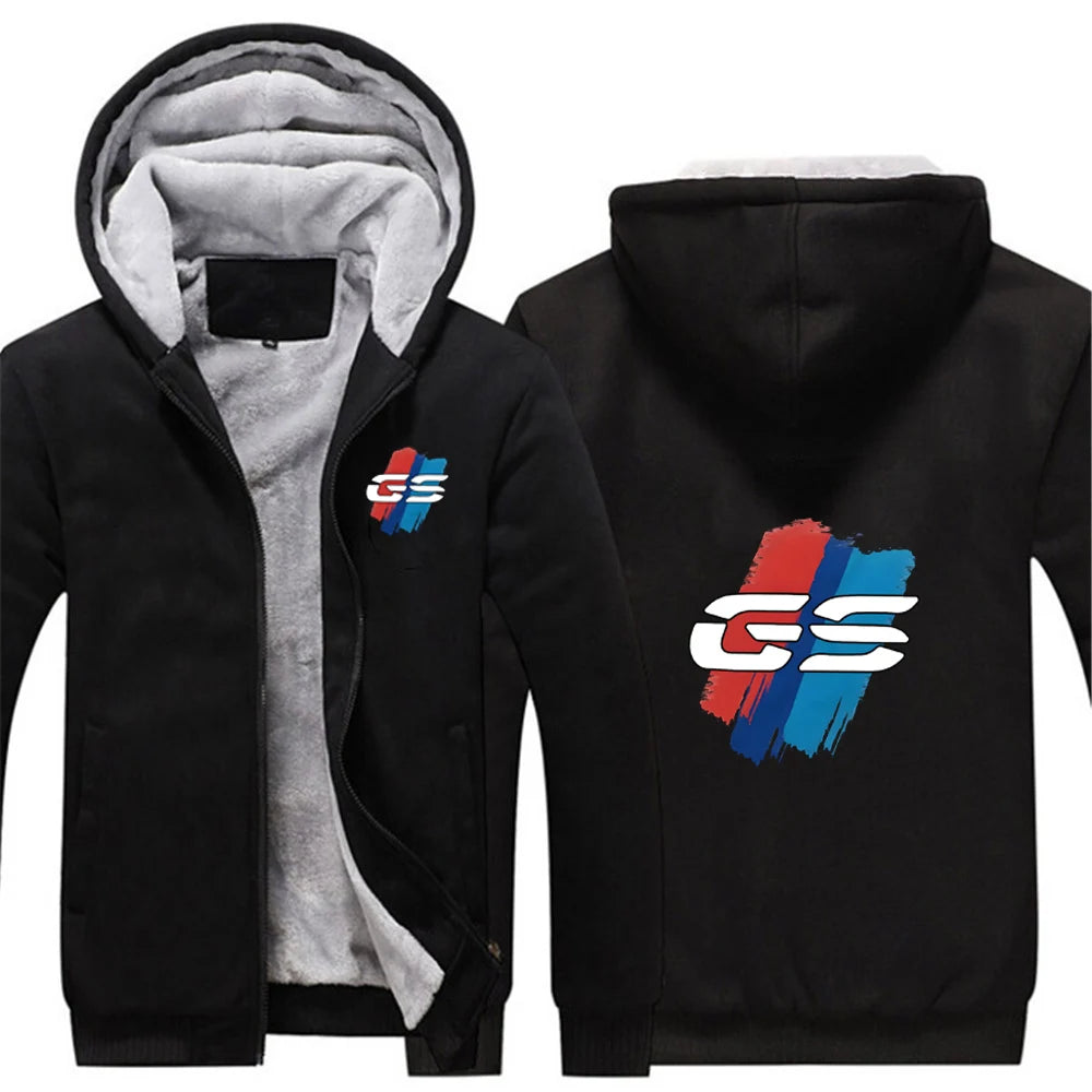 GS Adventure Fleece-Lined Zip Hoodie – Men's Patchwork Jacket
