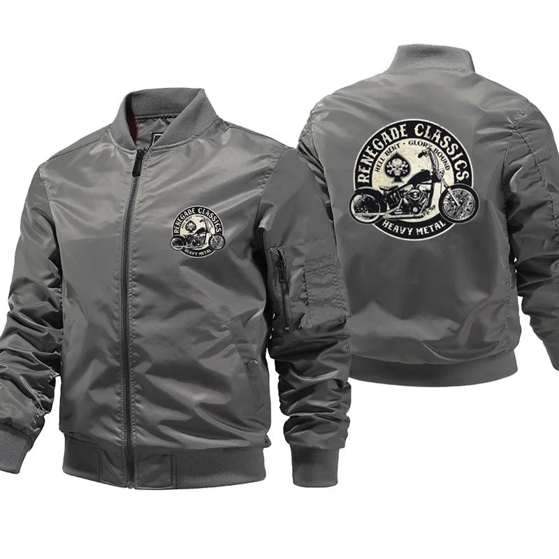 Renegade Classics Heavy Metal Bomber Jacket – Men's MA-1 Windbreaker
