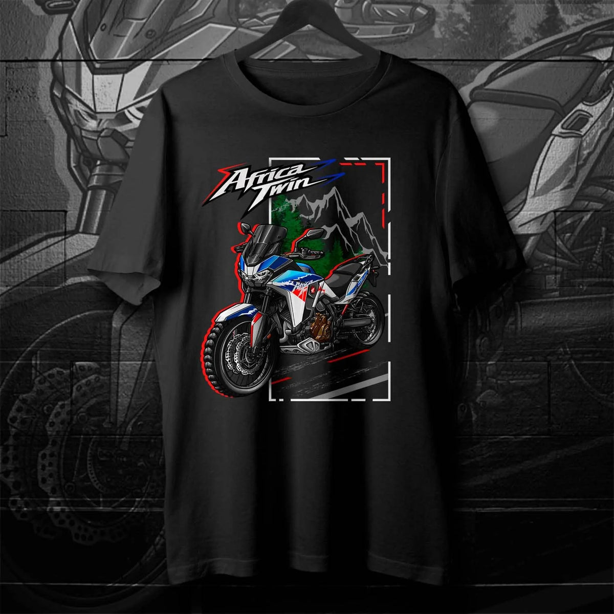 Men's Motorcycle Graphic Cotton Crew Neck T-Shirt