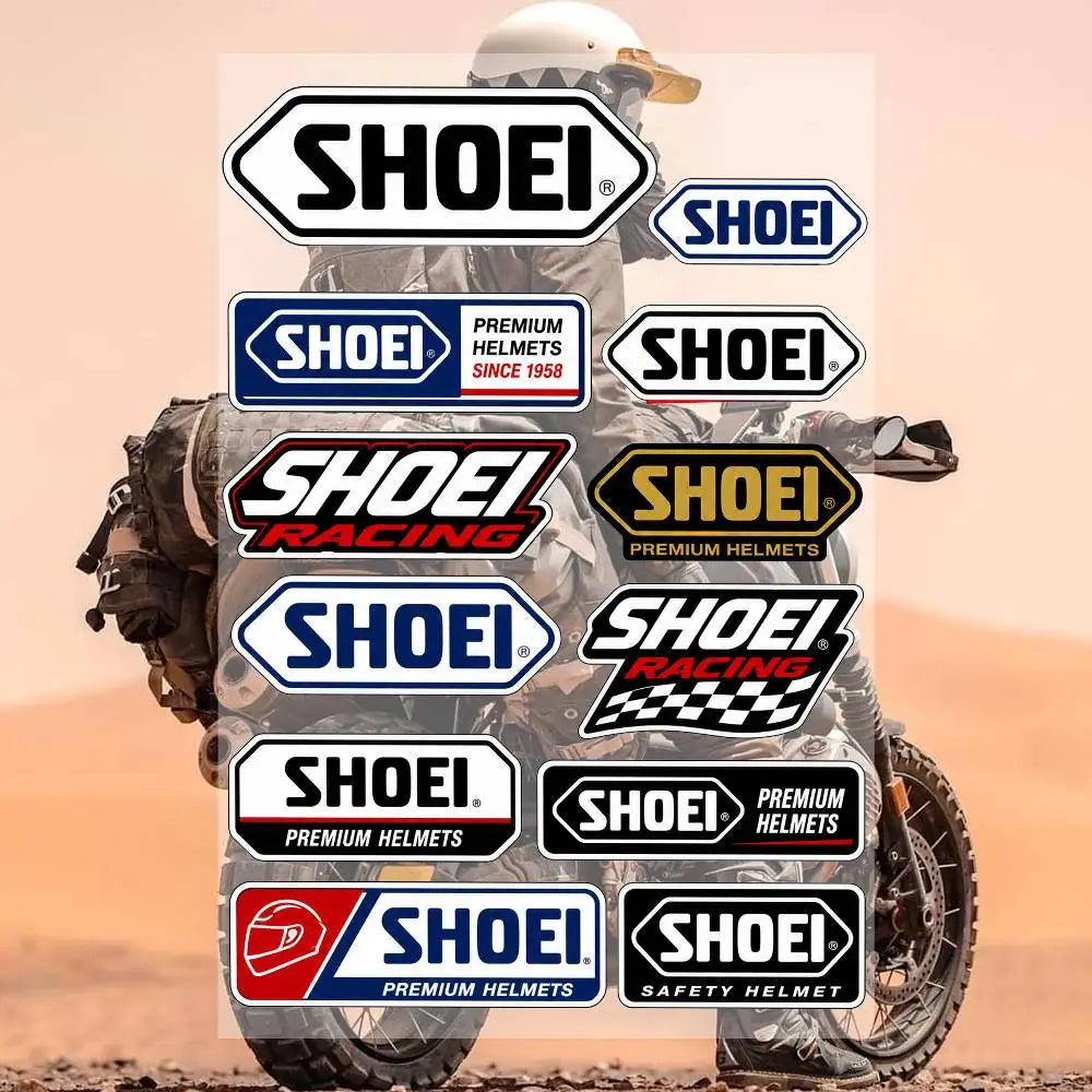 Motorcycle Racing Sticker Sheet – Waterproof PVC Decals