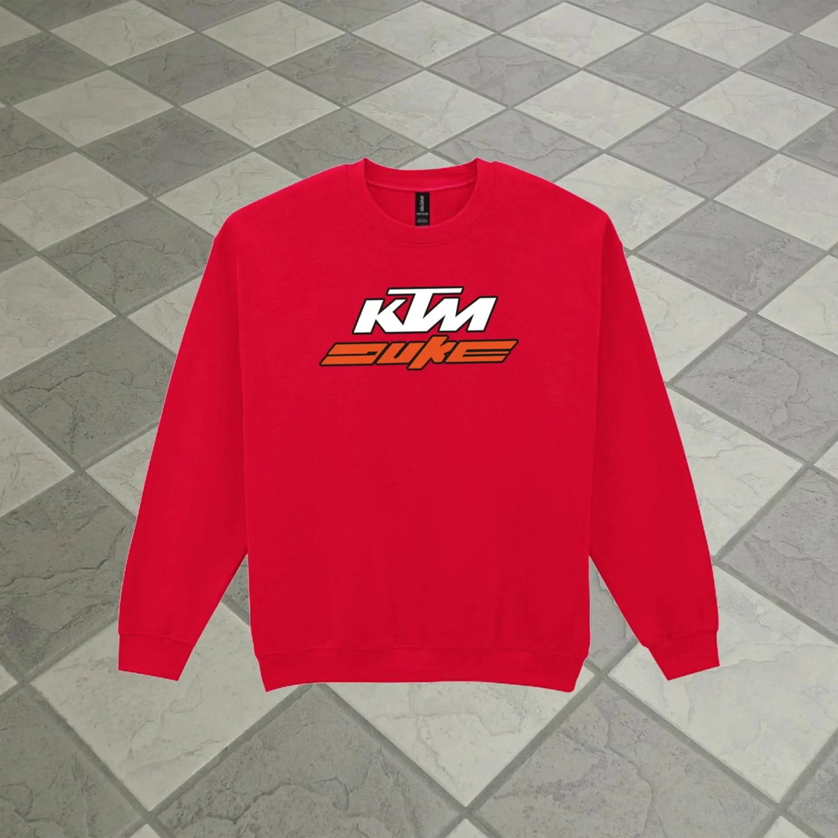 Motorcycle Graphic Sweatshirt – Fleece Crew Neck, Sizes S–XXXL
