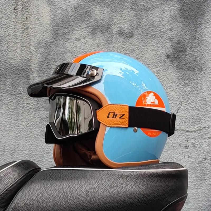 Retro 3/4 Open Face Motorcycle Helmet – DOT Certified | Unisex