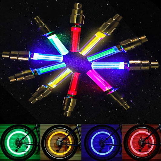 Motion-Activated LED Tire Valve Caps – Neon Flash Waterproof Universal Wheel Lights (2pcs)