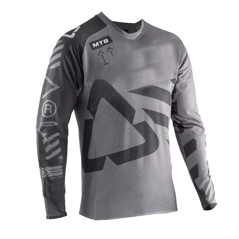 Maglia da motocross traspirante ad asciugatura rapida, maniche lunghe, unisex, da fuoristrada MX e ciclismo da gara