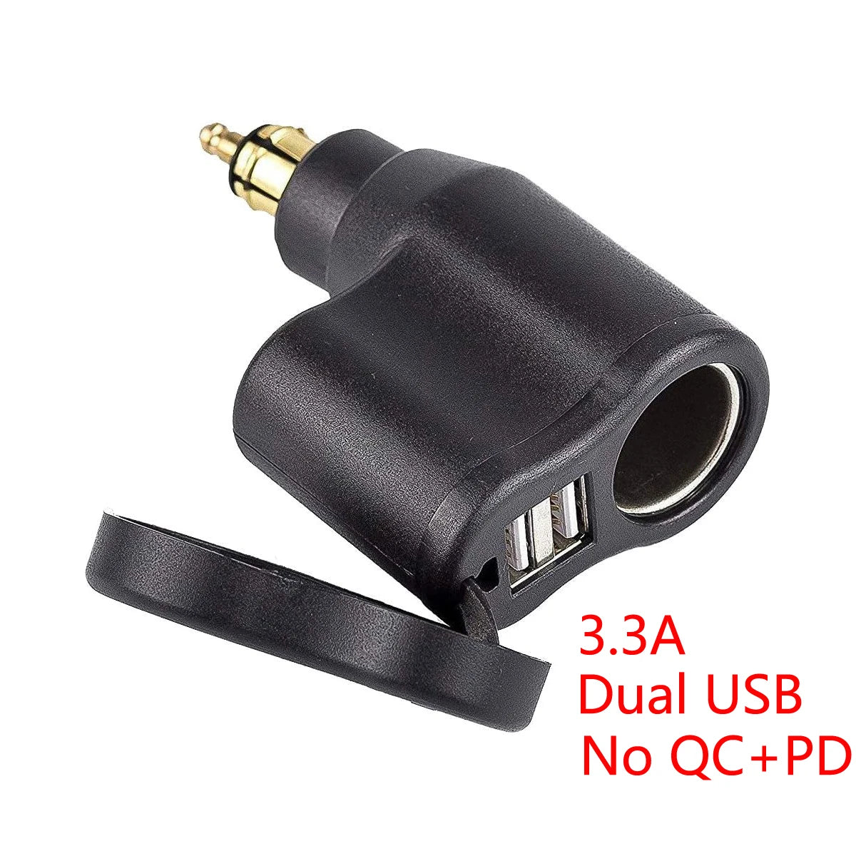 Motorcycle DIN Hella Plug USB-C Charger Adapter – 45W PD + 18W QC 3.0