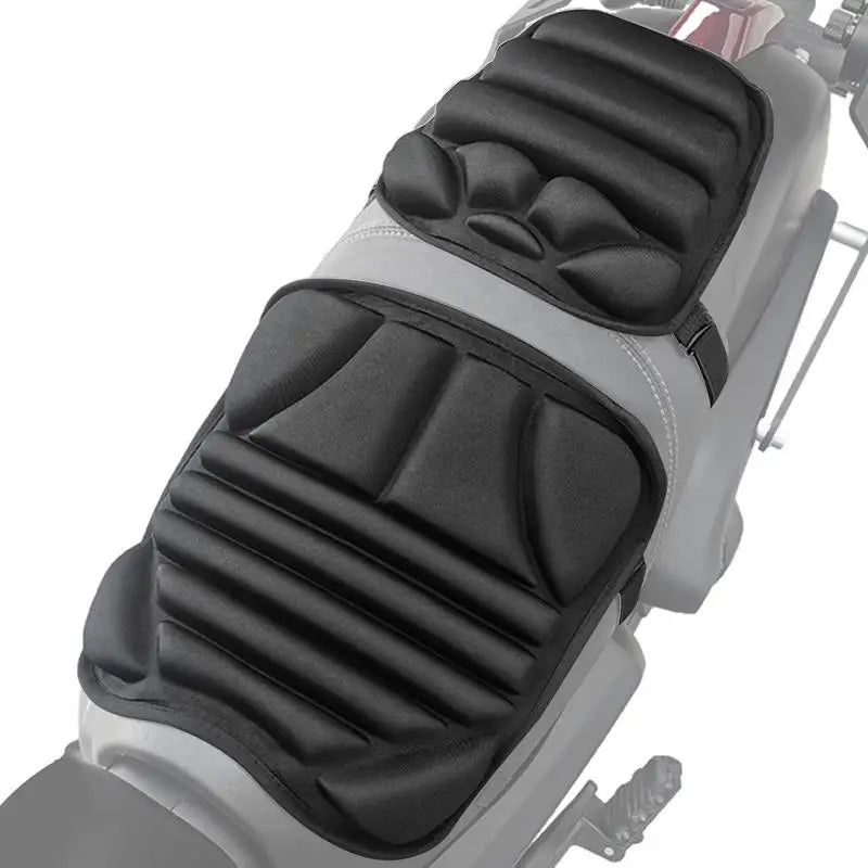 3D Motorcycle Seat Cushion Set – 2-Piece Gel Pad, Universal Fit