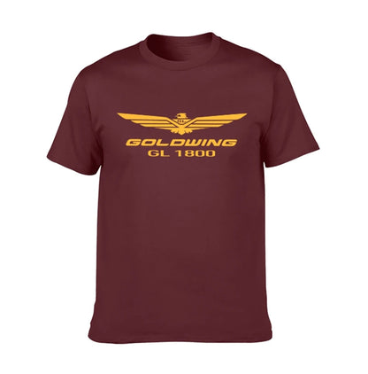 Goldwing GL1800 Motorcycle Graphic T-Shirt — 12 Colors, Men's Cotton Tee