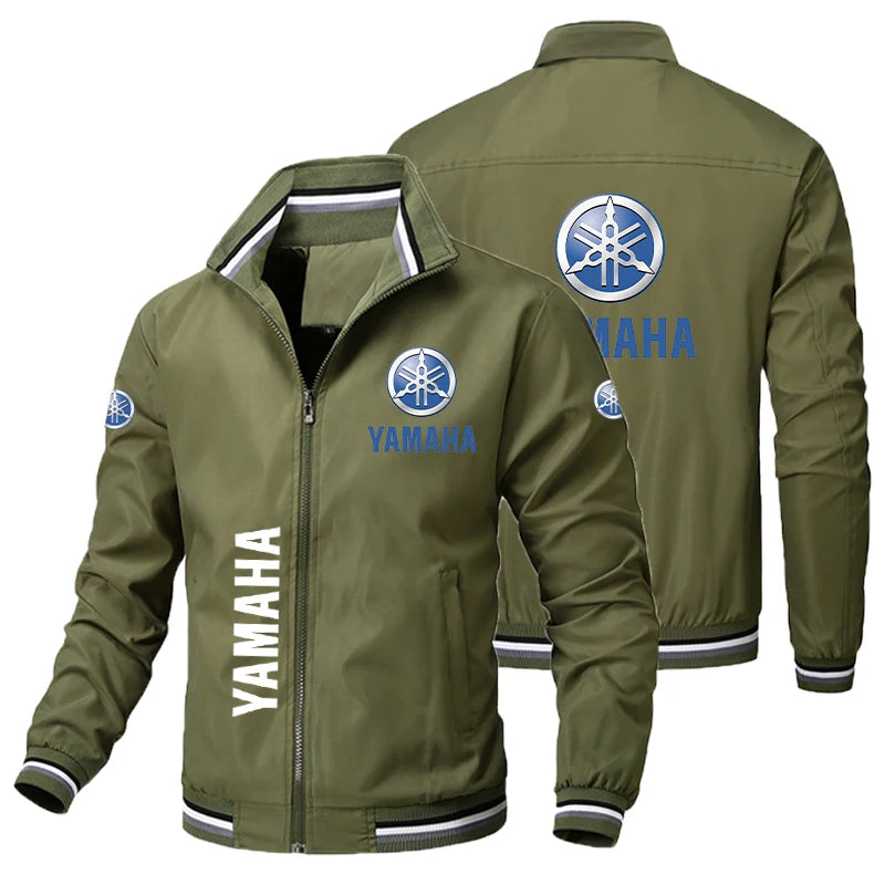 Motorsport Stand-Up Collar Zip Jacket – Men's Racing Graphic Outerwear