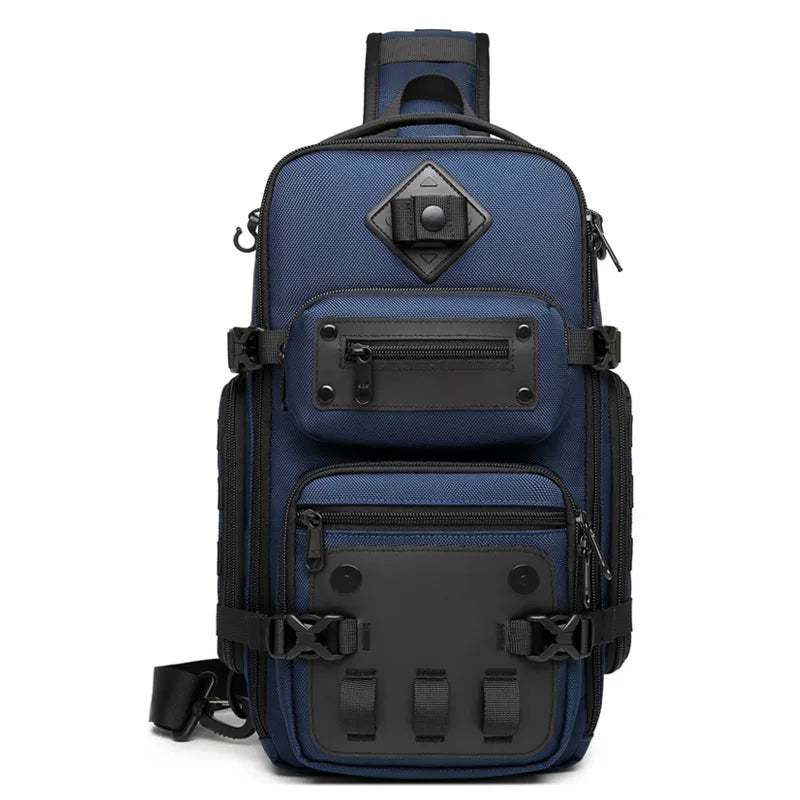 Borsa tattica a tracolla e da petto — Impermeabile, ricarica USB, 5 colori
