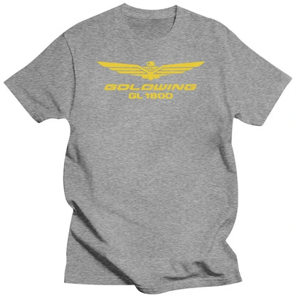 Goldwing GL1800 Motorcycle Graphic T-Shirt — 12 Colors, Men's Cotton Tee