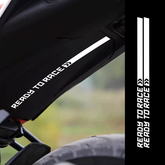 Ready to Race Motorcycle Decal Sticker – 22cm | 4 Colors